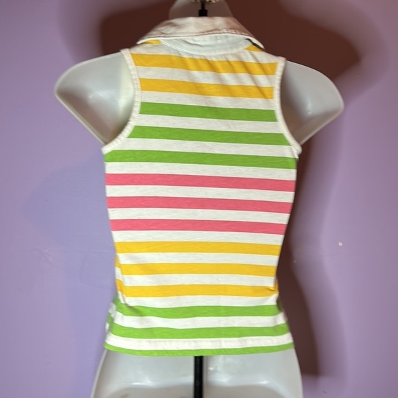 Baby Phat Girl’s Small Sleeveless Racerback Multicolor Stripe Tank Top - Picture 3 of 4